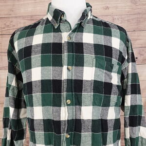 HOBBS CREEK GREEN CHECK LUMBERJACK FLANNEL BUTTON DOWN SHIRT MENS 2XL XXL